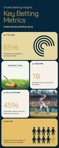 Sơ đồ so sánh kèo Match Winner, Run Line và tài xỉu tổng điểm trong cá cược Cricket