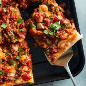 Pizza de Pimientos y Chorizo